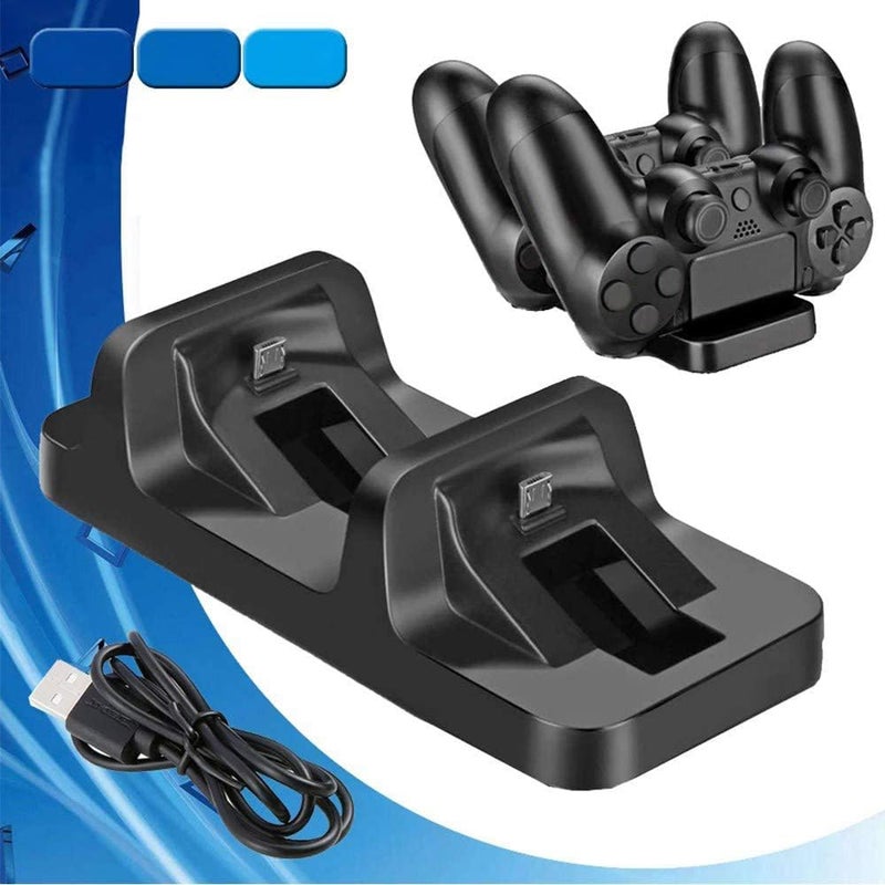 KlsyChry Dual Controller Charger Charging Station Dock for PS4 PlayStation 4 DualShock Controllers (PS4/PS4 Pro/PS4 Slim) - Image 2